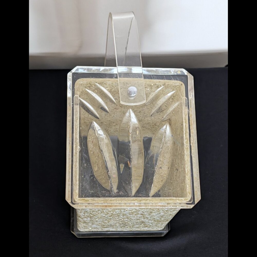 Amazing CHARLES KAHN Confetti Lucite Box Purse from the 1950s, VG-EX Cond - Picture 8 of 11